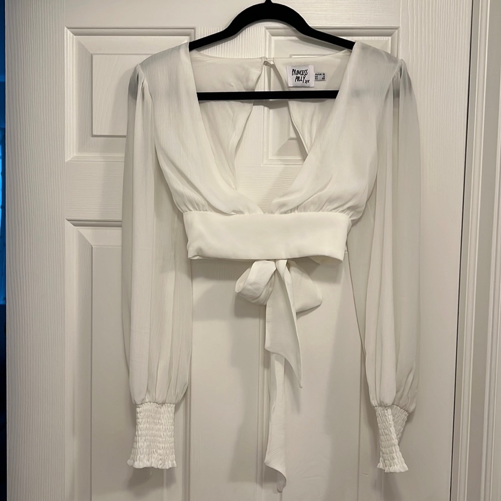Princess Polly long sleeve open back top